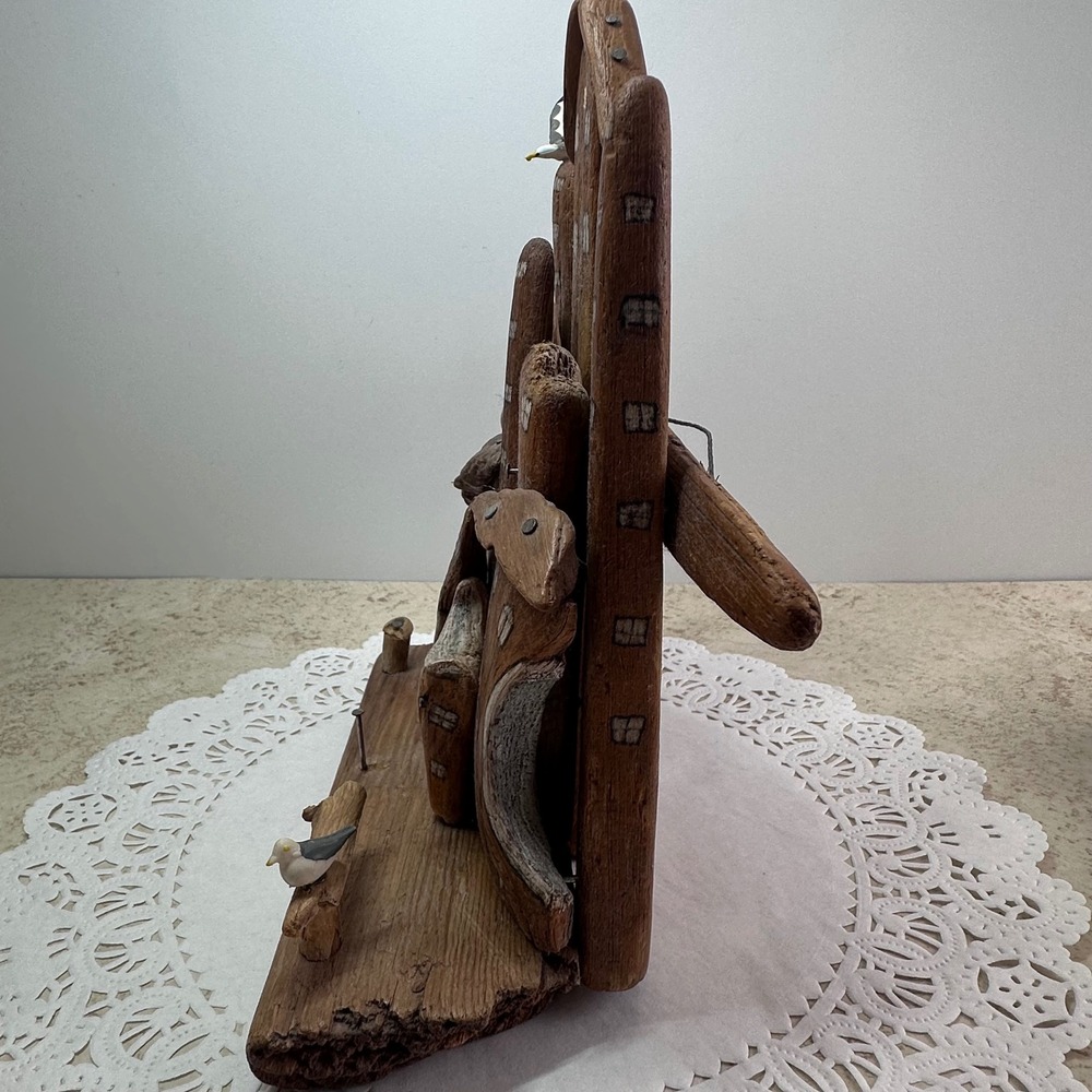 Nature's Gems Driftwood Miniature Sculpture C. Wilcot Brown Vintage Coastal Art - Picture 8 of 14